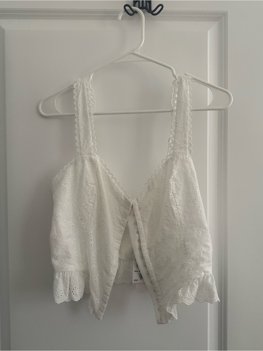 NWT All in Favor White Eyelet Lace Tank